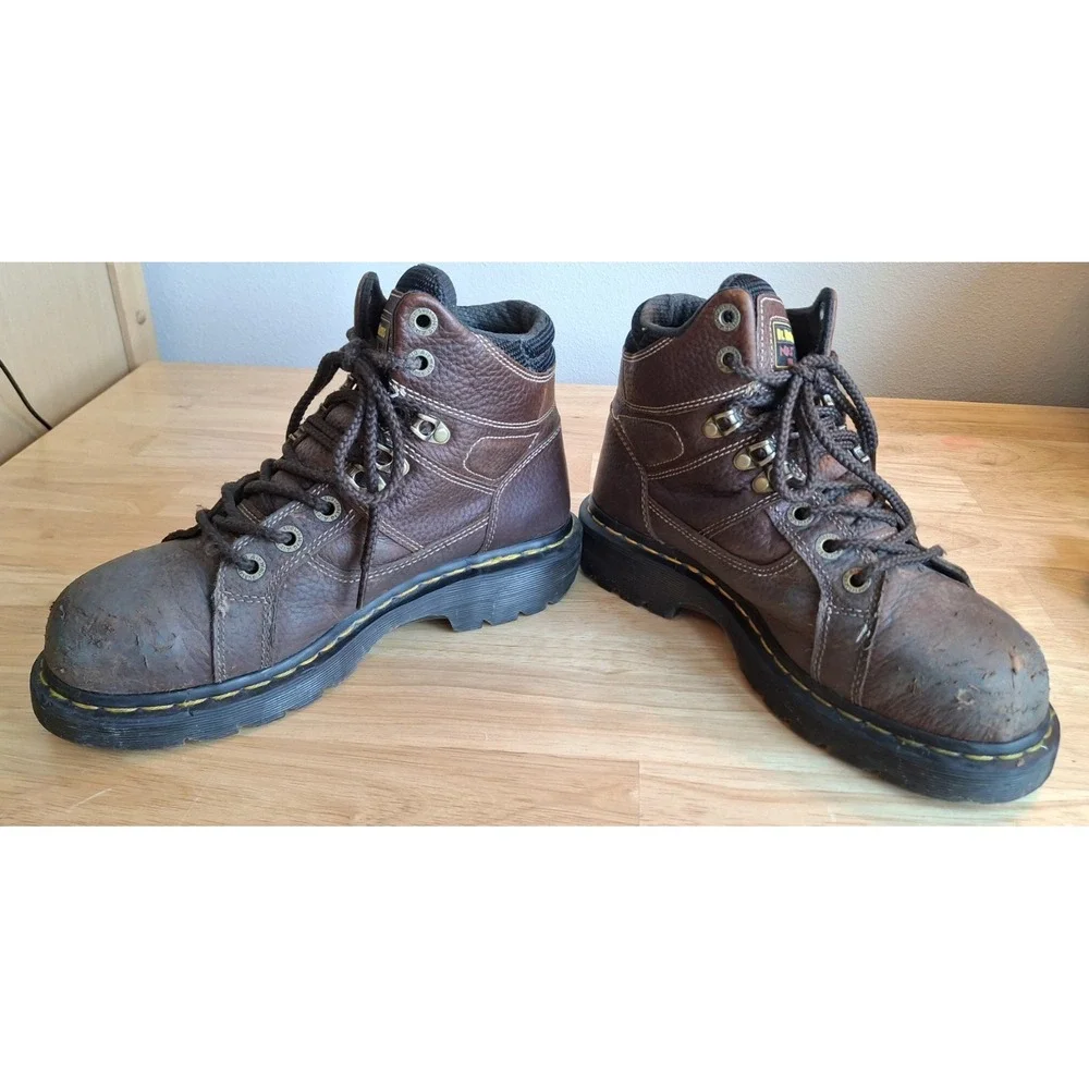 Dr. Martens AirWair Ironbridge Steel Toe Industrial Brown Boots Men's 8 READ